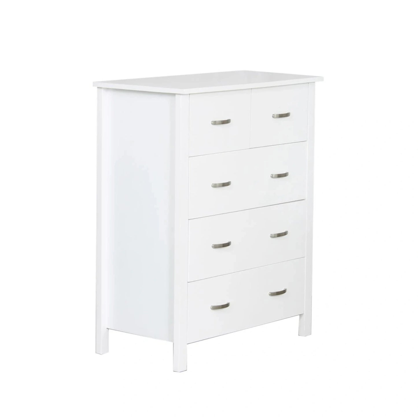 Catty 5 drawer Tallboy (White)