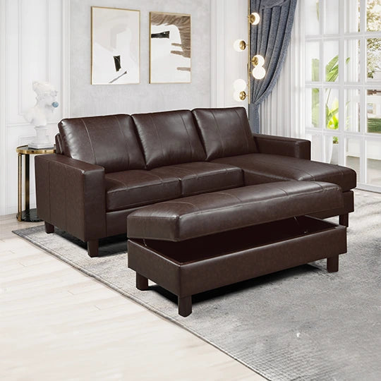 Sydney Sofa with Chaise & Ottoman