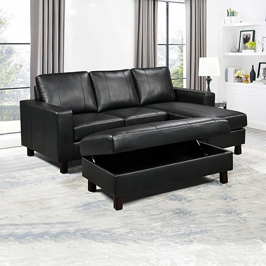 Sydney Sofa with Chaise & Ottoman