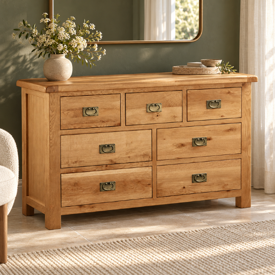 Rustic 7Drw Dresser