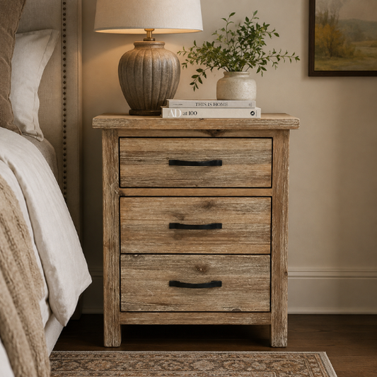 Berlin 3 Drawer Bedside