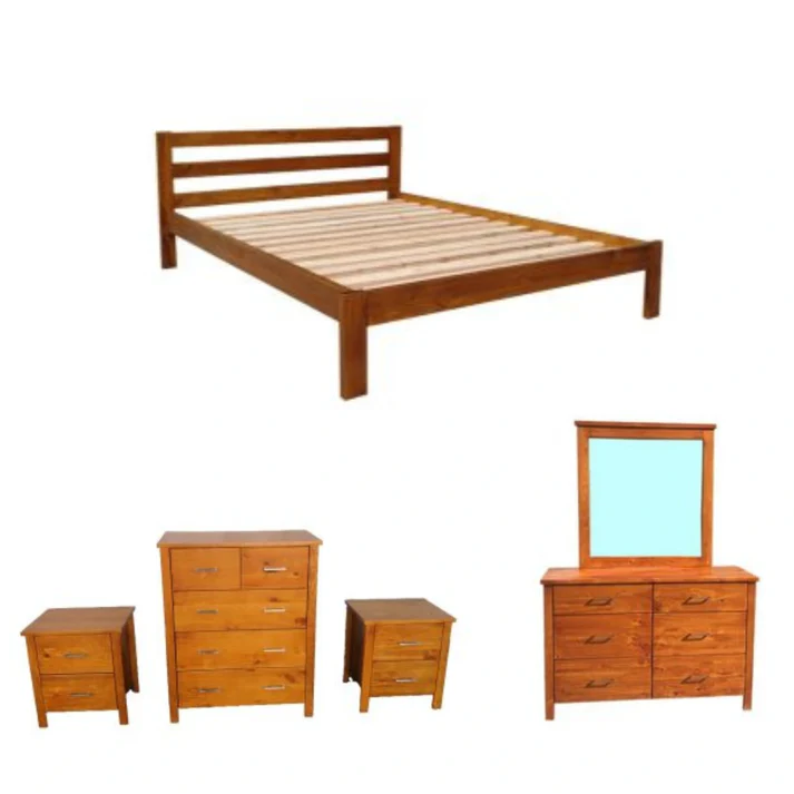 Tokyo Bedroom Suite Warm Honey — 5 pieces - Image 10