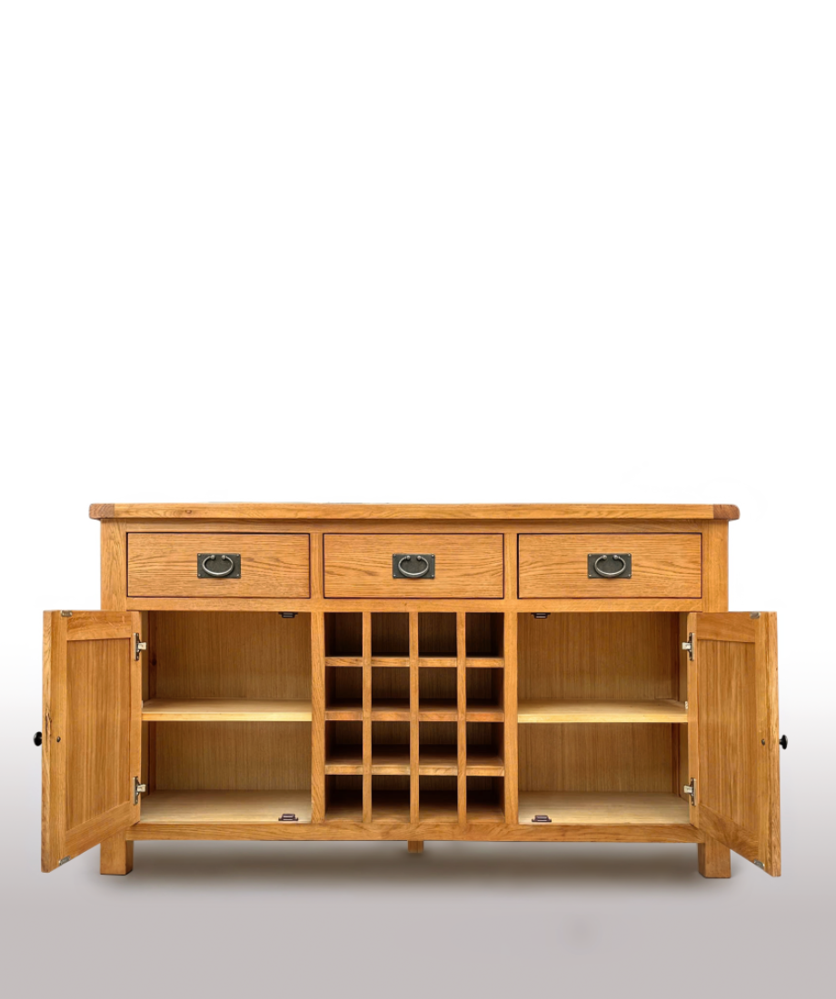 Rustic Buffet with Wine Rack - Image 2