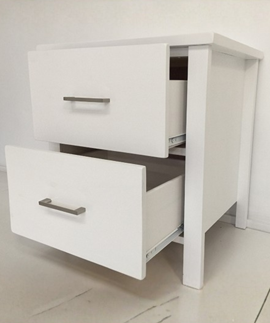 White Tokyo 2 Drw Bedside - Image 3