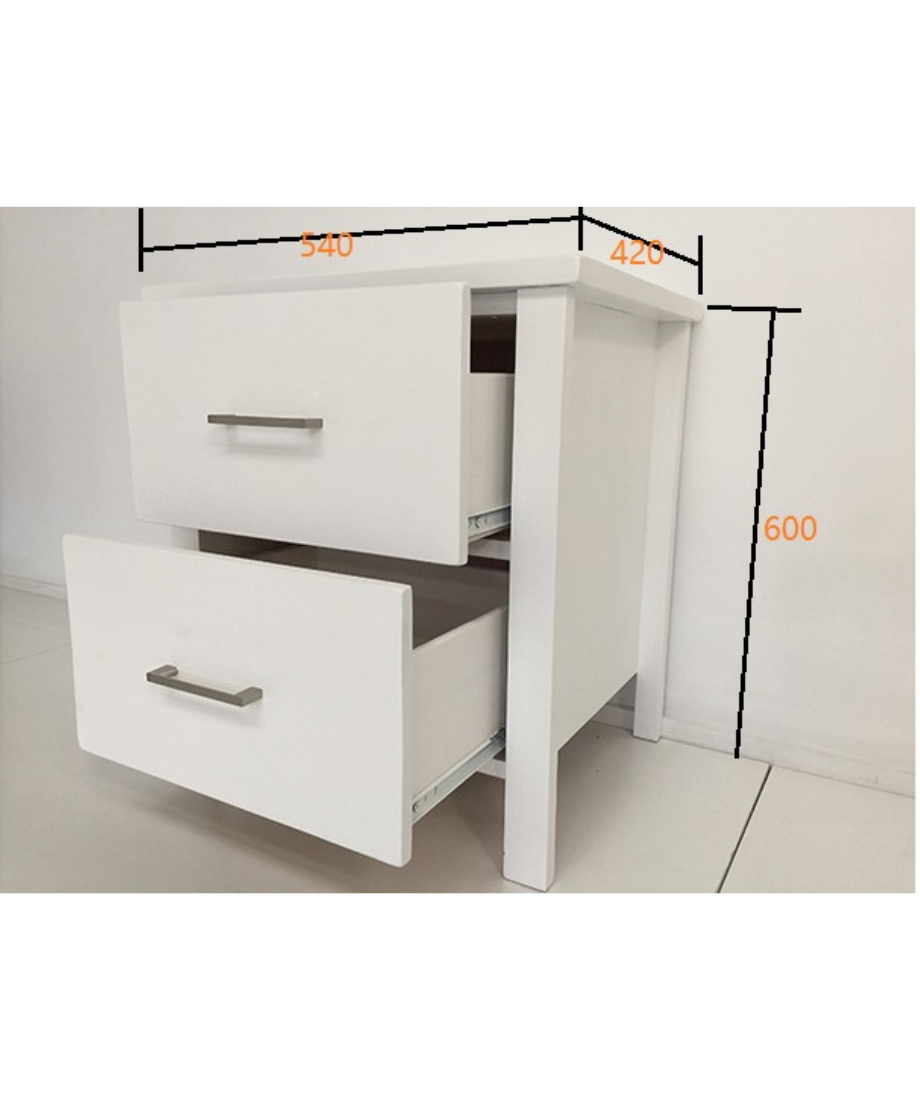 White Tokyo 2 Drw Bedside - Image 4