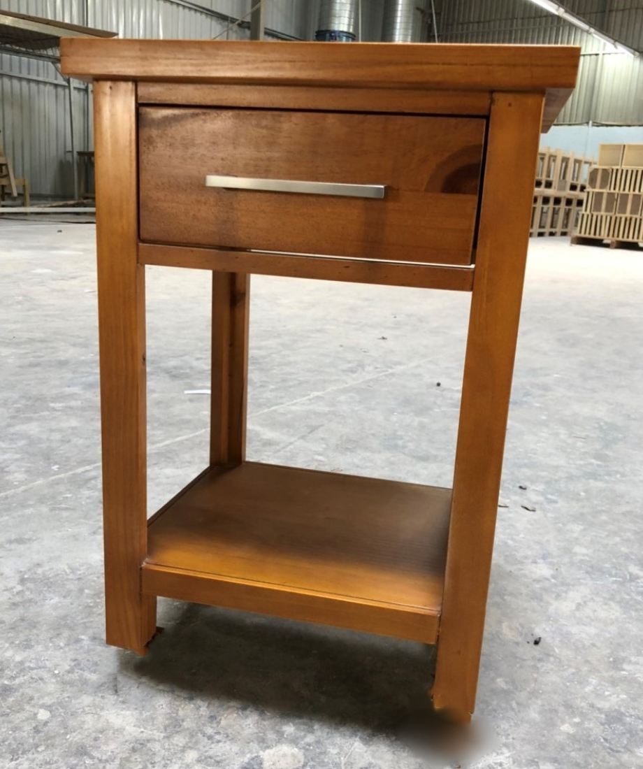 New Master 1 Drw Bedside Warm Honey (Long Handle) - Image 2