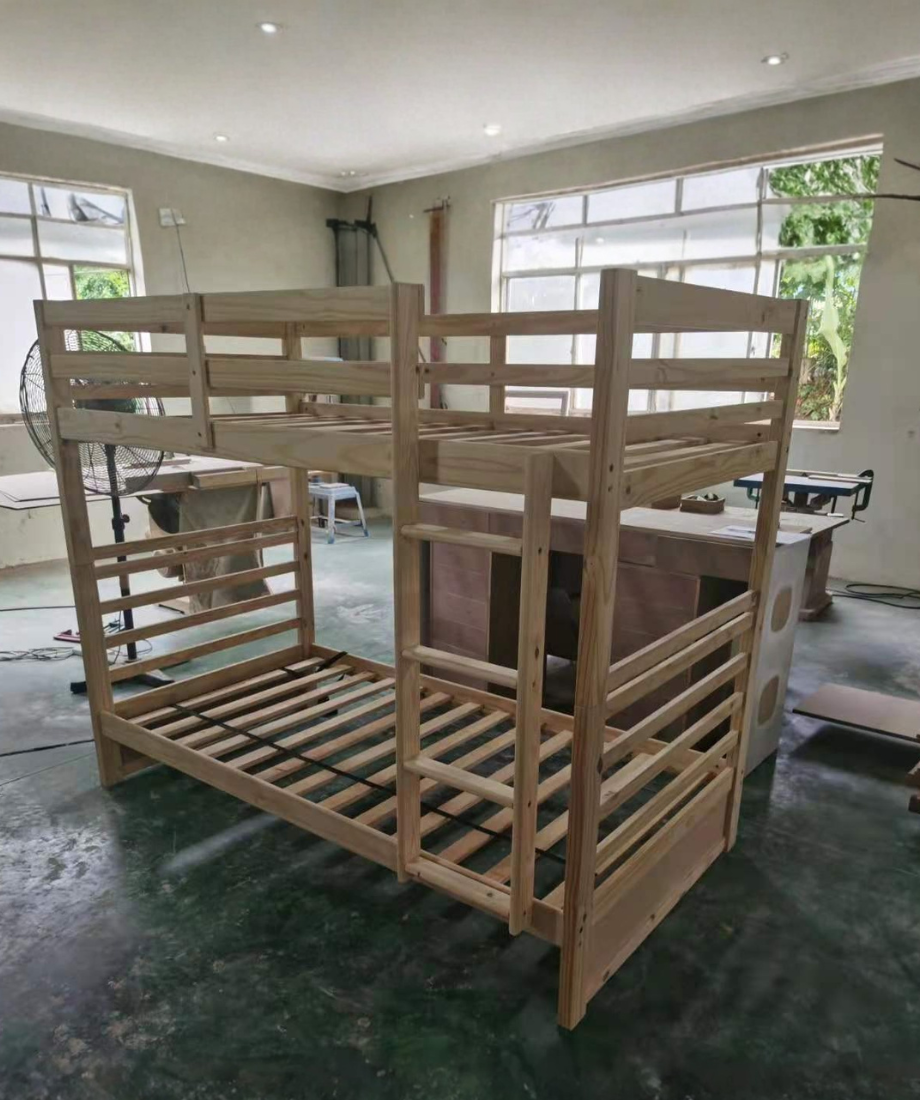 Wooden Bunk (S+S) Warm Honey with 2 Bottom Drws - Image 4