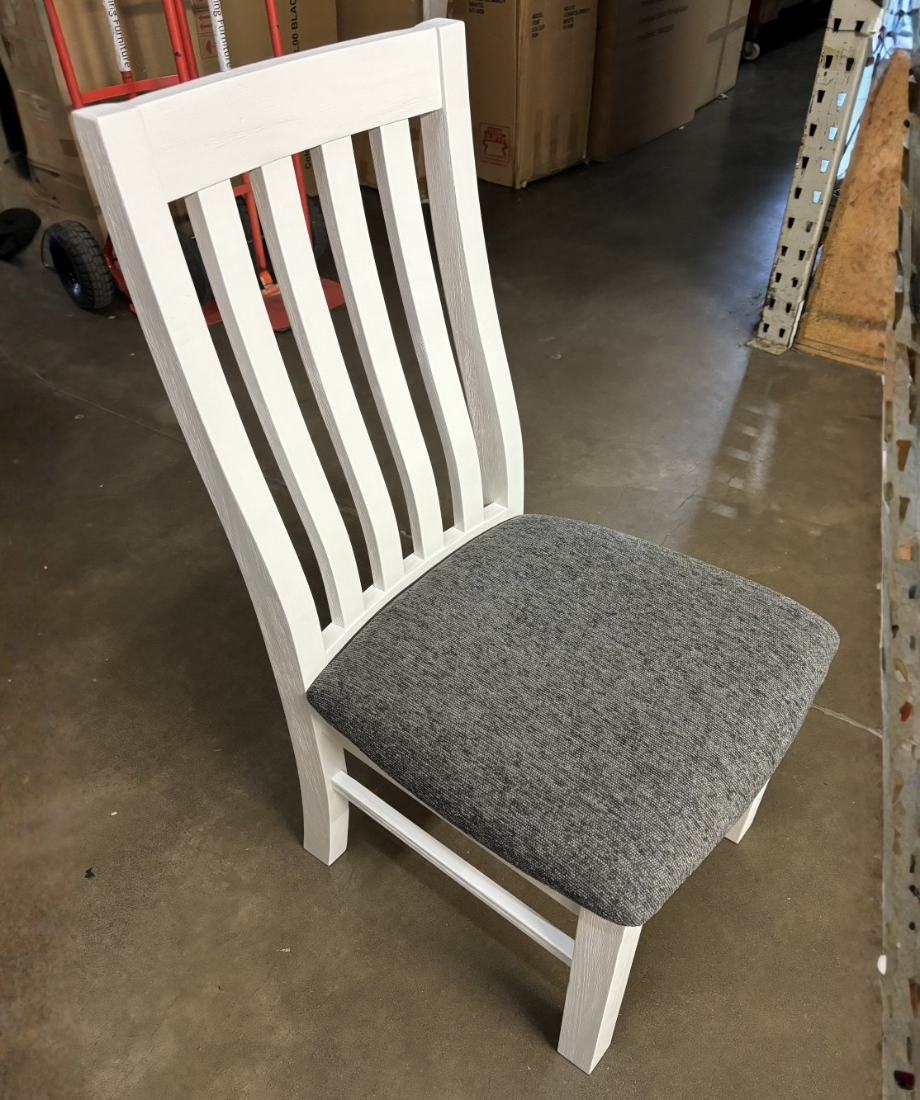 Finland Dining Chair (2 in one box, to be purchased in box of 2)---Dark Grey Fabric Pad - Image 2