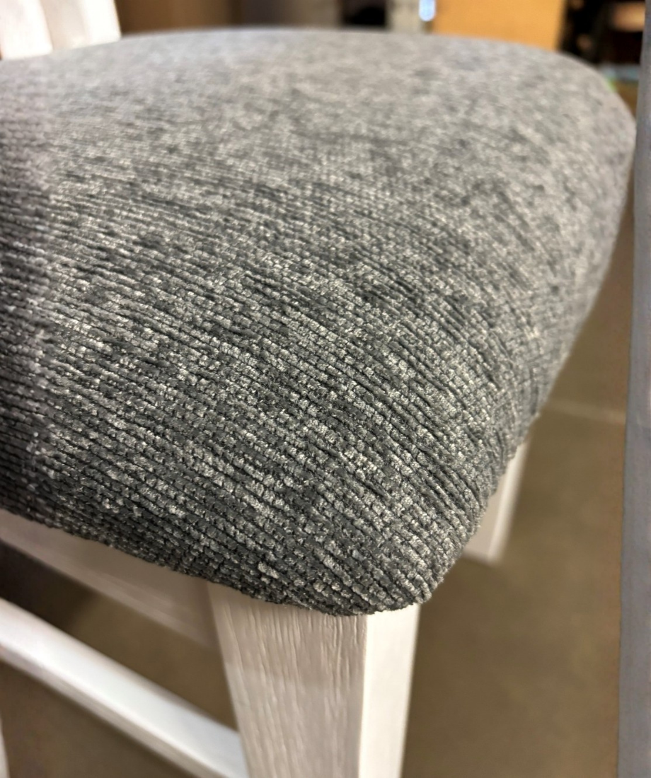 Finland Dining Chair (2 in one box, to be purchased in box of 2)---Dark Grey Fabric Pad - Image 3