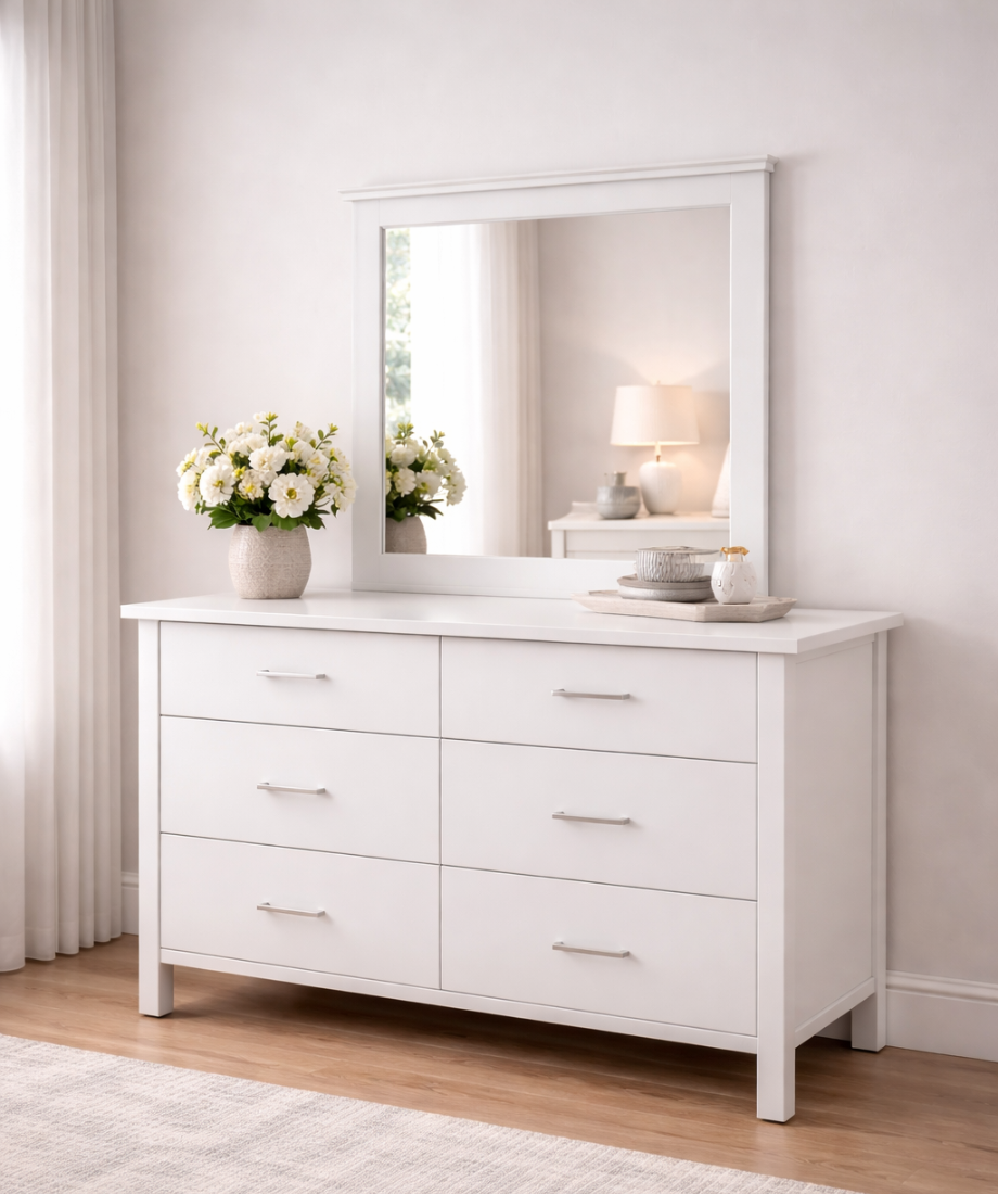 White Tokyo 6 Drw Dresser - Image 2
