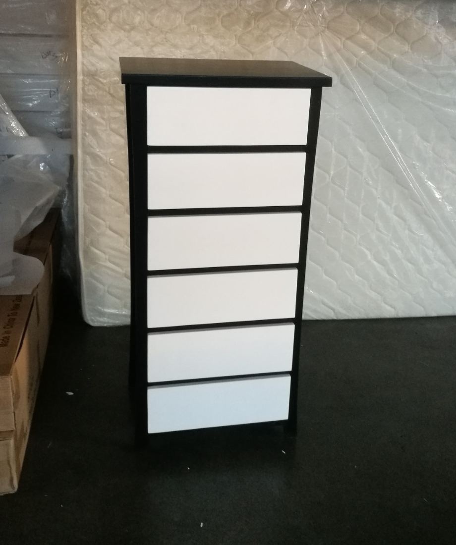 Patrick 5Drw Tallboy (Black/white) - Image 2