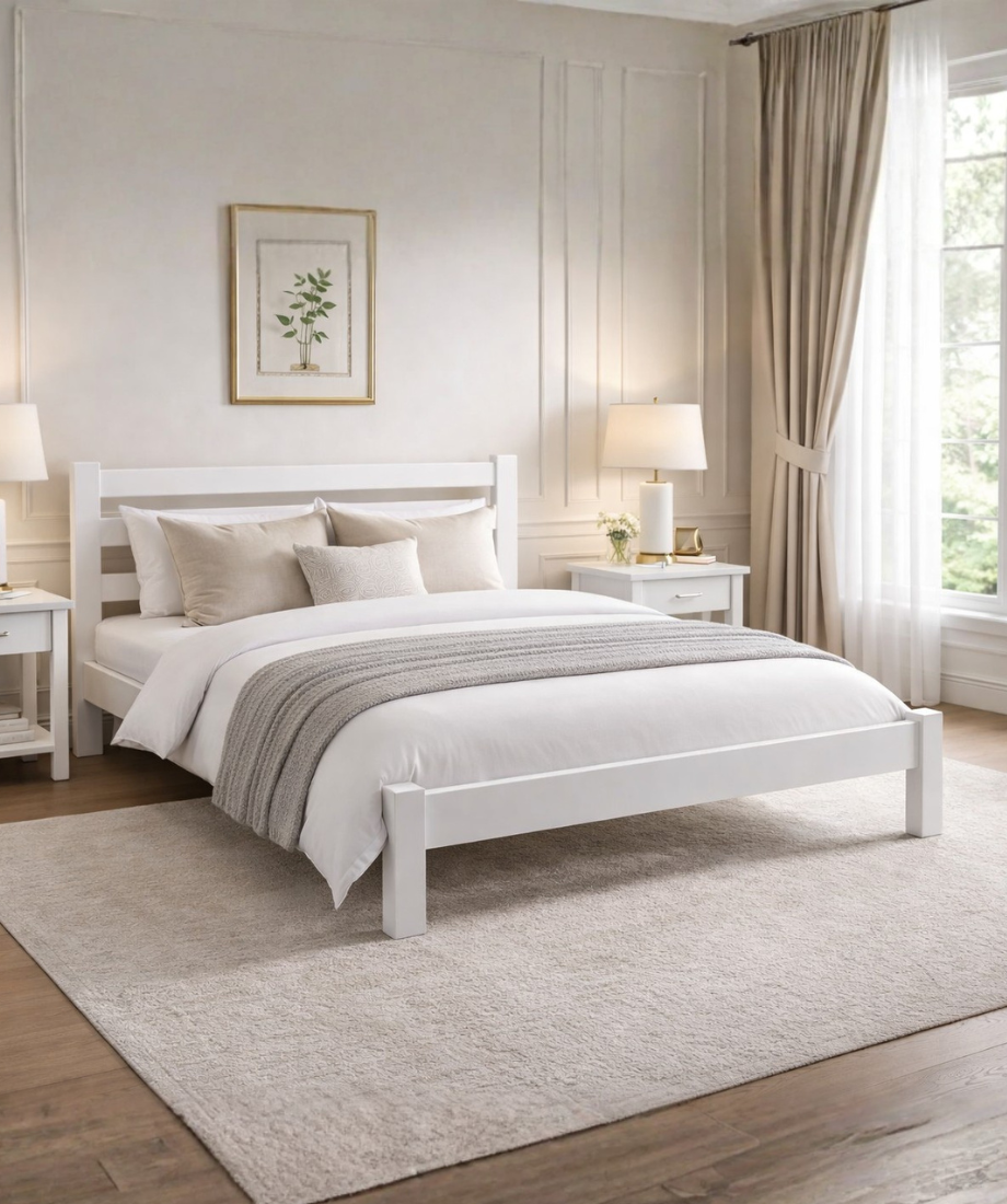 White Tokyo Queen Bed - Image 2