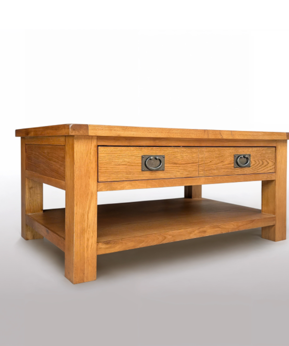Rustic coffee Table With 1 Drawer - Image 2