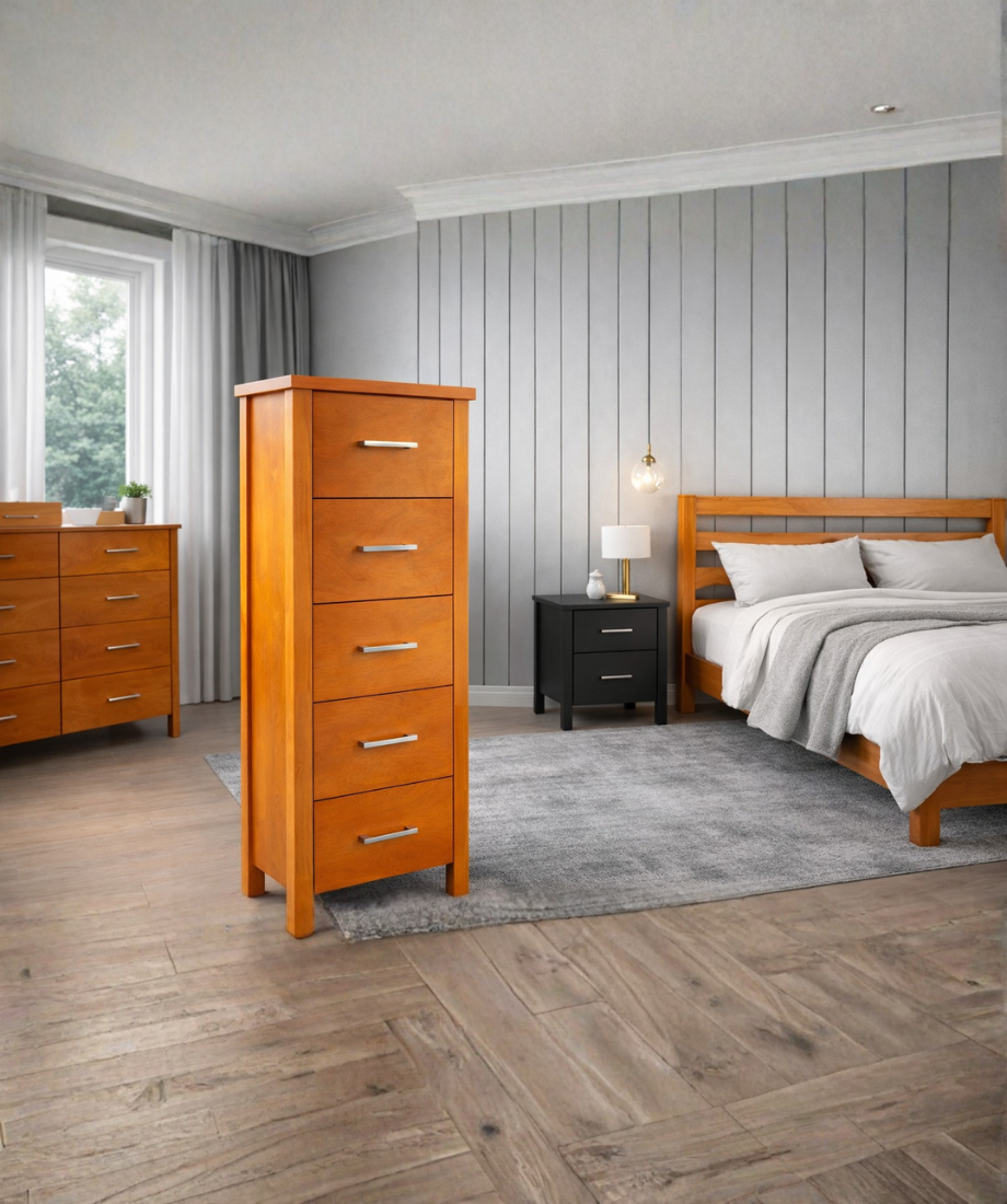 Tokyo Bedroom Suite Warm Honey — 5 pieces - Image 11