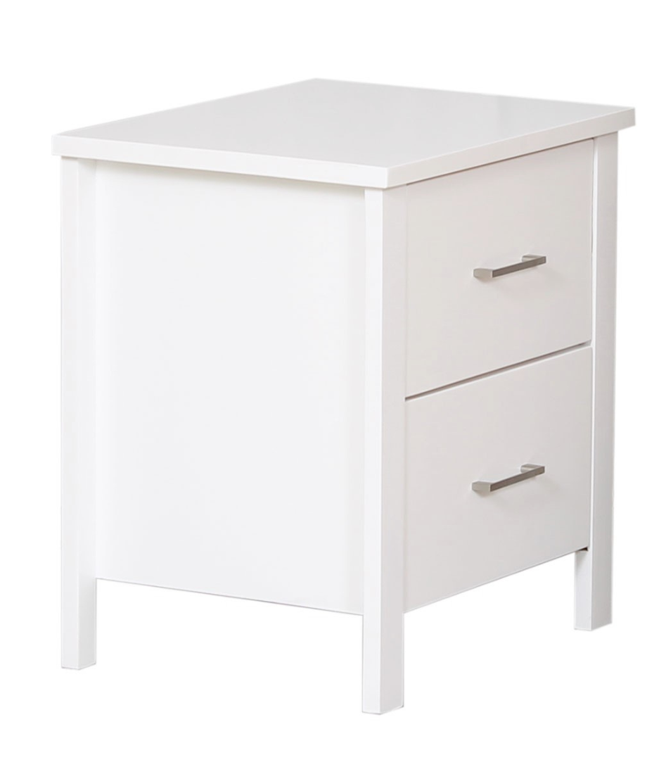 White Tokyo 2 Drw Bedside - Image 5