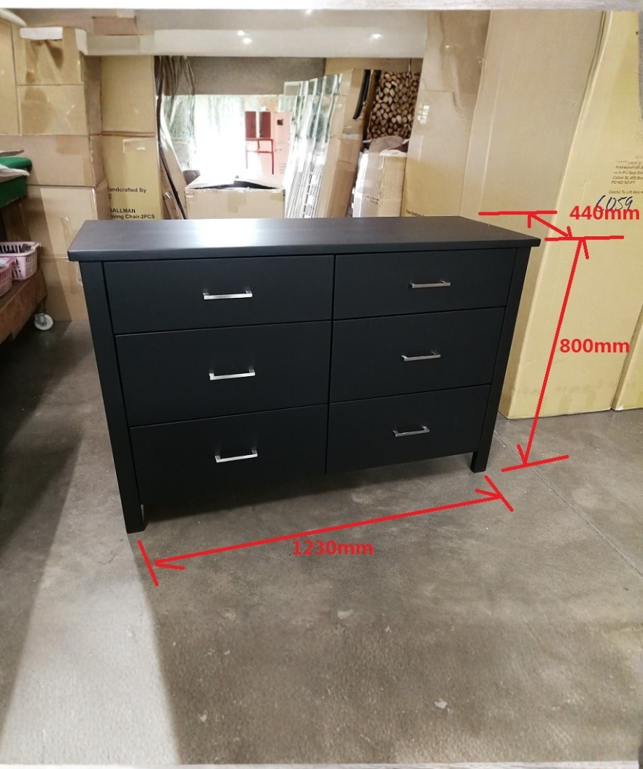 Black Tokyo 6 Drw Dresser - Image 2