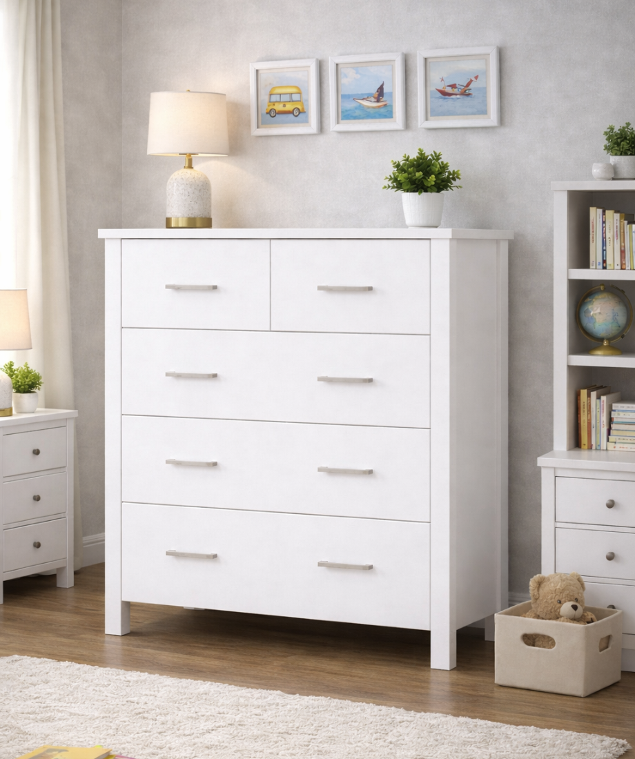 Tokyo Bedroom Suite 4 Piece Queen White - Image 7