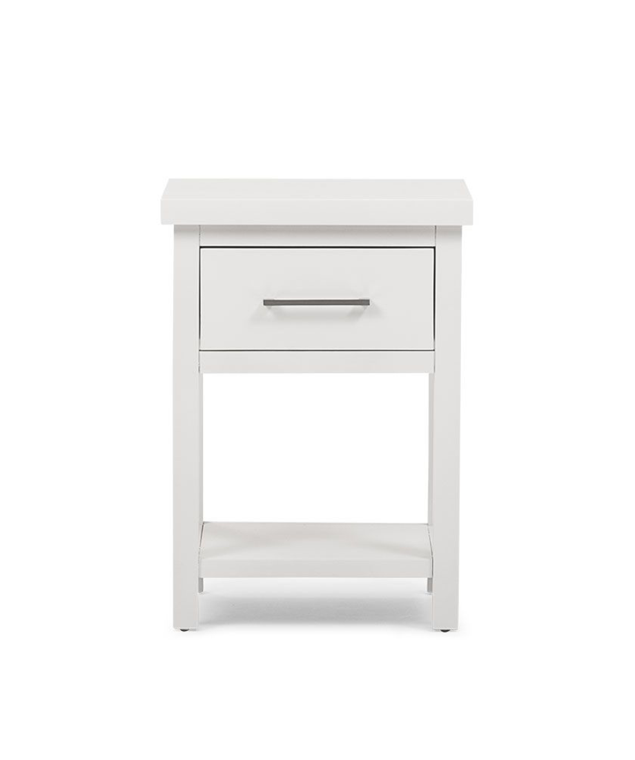 New Master 1 Drw Bedside White (Long Handle) - Image 2
