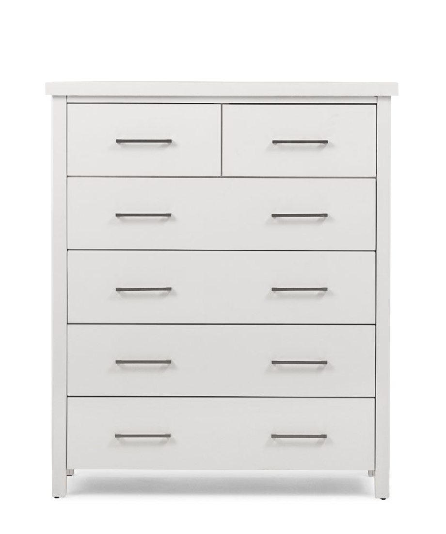 New Master 6 Drw Tallboy White (Short Handle) - Image 2