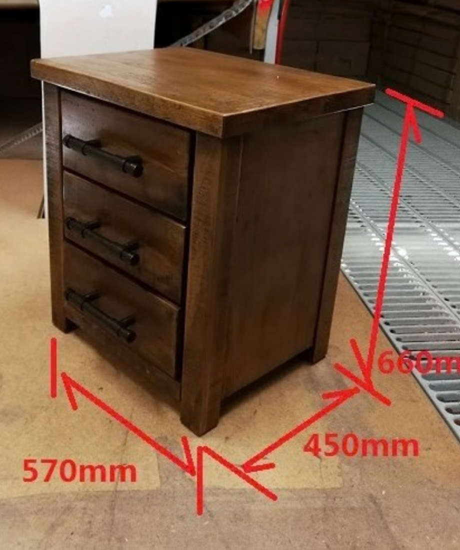 Woodvale 3 drw Bedside - Image 3